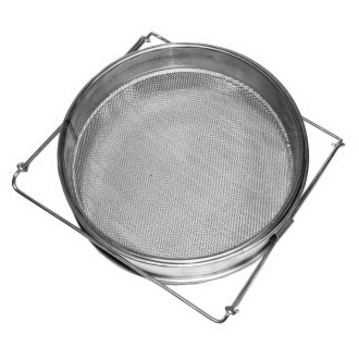 Doppio filtro (setaccio) in acciaio inox 24 cm con impugnature DE3