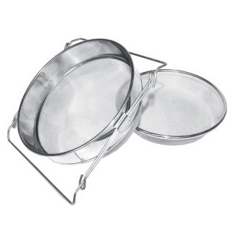 Filtro (setaccio) a doppia parete in acciaio inox 24 cm con manici DE1