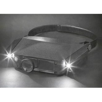 Lente d'ingrandimento frontale con illuminazione - da testa