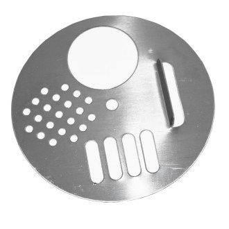 Chiusura a griglia anti-varroa - diam. 6,8 cm - in acciaio inox