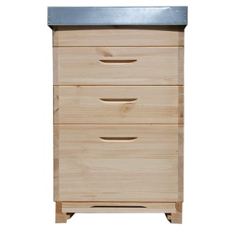 Arnia in legno Dadant US per 12 telaini - 1x 285 + 3x 141