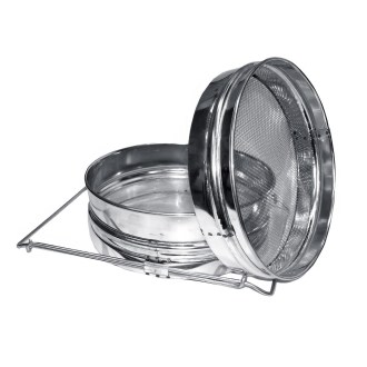 Filtro (setaccio) doppio strato stagnato 21 cm con manici
