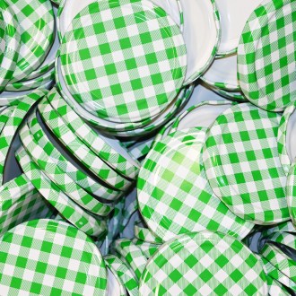 Coperchio per barattolo TO 82 - Karo verde - 700 pezzi - scatola intera