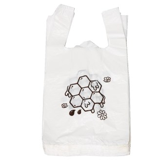 Sacchetti di plastica con manici - favo - 22 x 38 cm - 200 pezzi