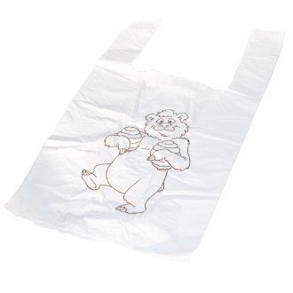 Sacchetti di plastica con manici - orsetto - 22 x 38 cm - 200 pezzi