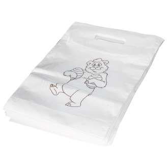 Sacchetti di plastica con orso 30×35 cm - 50 pezzi