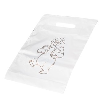 Sacchetti di plastica con orso 25×35 cm - 50 pezzi