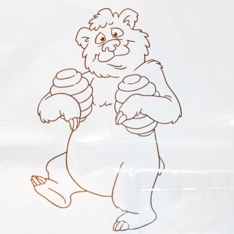 Sacchetti di plastica con orso 30×35 cm - 50 pezzi