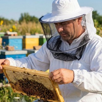 Cappello da apicoltore con protezione per le mani