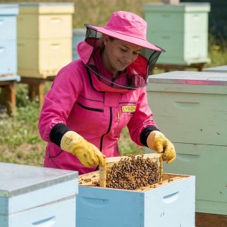 Tuta da apicoltore PREMIUM rosa Lysoň, taglie: S-XXXXL