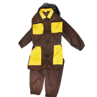 Tuta da apicoltore con cappello, marrone taglia: S-XXXL
