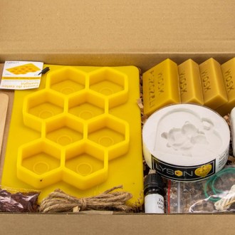 Set creativo per la produzione di candele - motivo con api