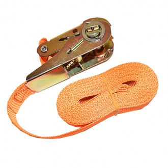 Cinghia di fissaggio - corta con cricchetto - monoblocco - 5m / 25mm - 500kg