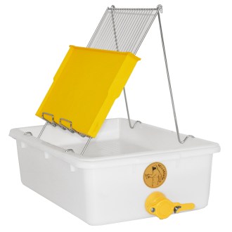 Vassoio per disopercolatura Mellarius - 1 telaio - vasca in plastica - acciaio inox