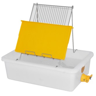 Vassoio per disopercolatura Mellarius - 1 telaio - vasca in plastica - acciaio inox