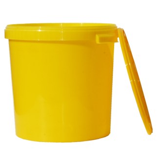 Secchiello per miele in plastica 40 kg / 33 l - giallo