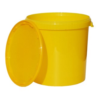 Secchiello per miele in plastica 40 kg / 33 l - giallo