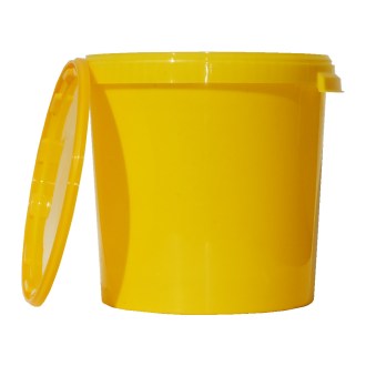 Secchiello per miele in plastica 40 kg / 33 l - giallo