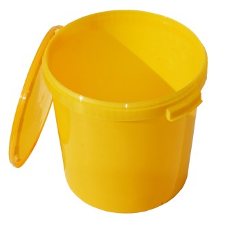 Secchiello per miele in plastica 40 kg / 33 l - giallo