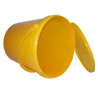 Contenitore per miele in plastica 25 kg giallo
