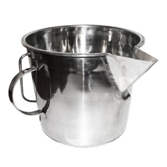 Secchio con beccuccio per smielatore 15 l - acciaio inox