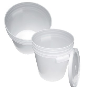 Secchiello per miele in plastica 35/40 kg bianco