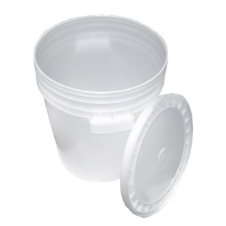 Secchiello per miele in plastica 35/40 kg bianco