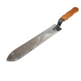 Coltello per disopercolatura - dentato - acciaio inox - 28 cm
