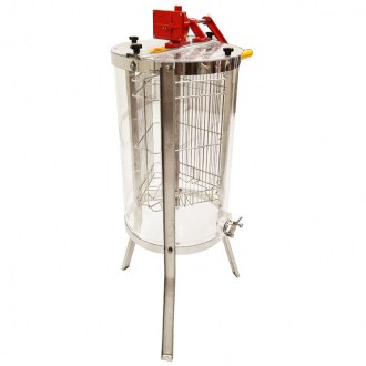 Smielatore Mellarius ProLine trasparente 3 favi manuale con manovella grande P40