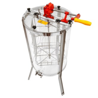 Smielatore Mellarius ProLine trasparente 4 favi manuale con manovella grande P45