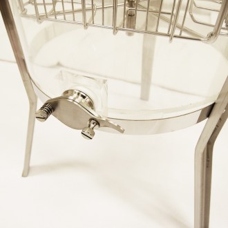 Smielatore Mellarius ProLine trasparente 4 favi manuale con manovella grande P45