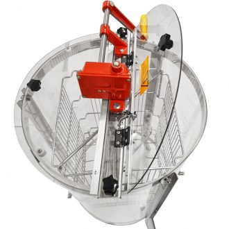 Smielatore Mellarius ProLine trasparente 4 favi manuale con manovella grande P45