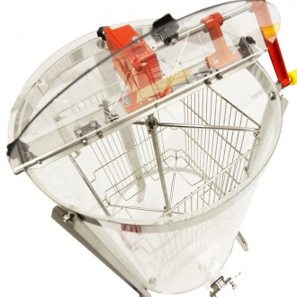 Smielatore Mellarius ProLine trasparente 4 favi manuale con manovella grande P45