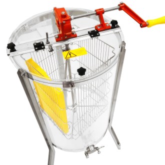 Smielatore Mellarius ProLine trasparente 4 favi manuale con manovella grande P45