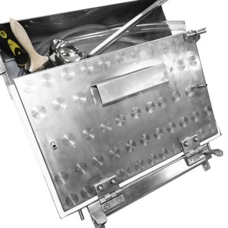 Torchio pressa per partizioni manuale - raffreddata ad acqua - 420 x 270 mm