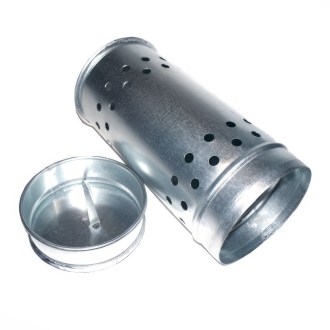 Lampada per fumigazione con stoppini di zolfo - zincata 20,5 cm