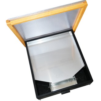 Fonditore di cera solare, policarbonato, acciaio inox NCZ 63x66 cm