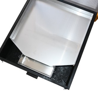 Fonditore di cera solare, policarbonato, acciaio inox NCZ 63x66 cm