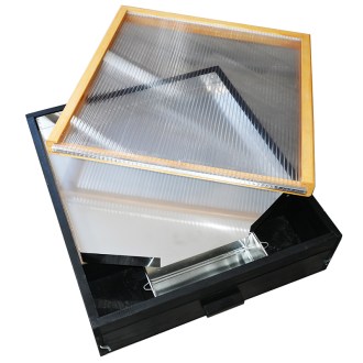 Fonditore di cera solare, policarbonato, acciaio inox NCZ 63x66 cm