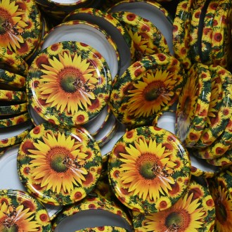 Coperchio per barattolo TO 82 - ape sul girasole - 700 pezzi - scatola intera - HO6