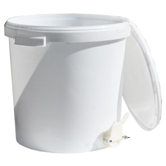 Contenitore per smielatura da 40 kg con valvola - bianco