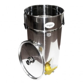 Contenitore in acciaio inox per smielatura da 100 kg - con rubinetto in plastica