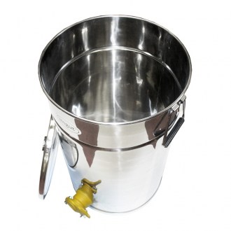 Contenitore in acciaio inox per smielatura 50 kg - con rubinetto in plastica