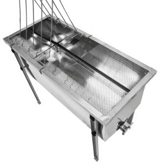 Banco per disopercolatura Lysoň Optima - vasca in acciaio inox - P 75 cm Langstroth