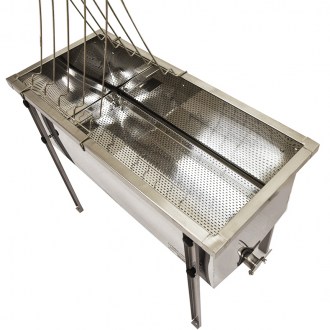 Banco per disopercolatura Lysoň Optima - vasca in acciaio inox - P 75 cm Langstroth