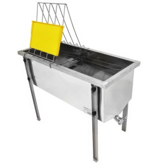 Banco per disopercolatura Lysoň Optima - vasca in acciaio inox - P 75 cm Langstroth