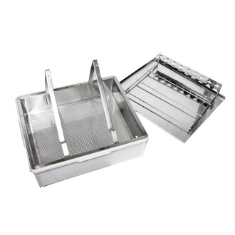 Vassoio da disopercolatura ApiNord - acciaio inox - con ripiano per 1 telaio.