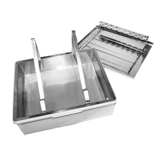 Vassoio da disopercolatura ApiNord - acciaio inox - con ripiano per 1 telaio.