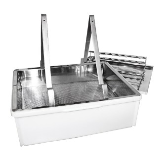 Vassoio per disopercolatura ApiNord - acciaio inox - con supporto per 2 telaini