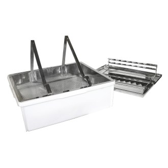 Vassoio da disopercolatura ApiNord - acciaio inox - con ripiano per 1 telaio.